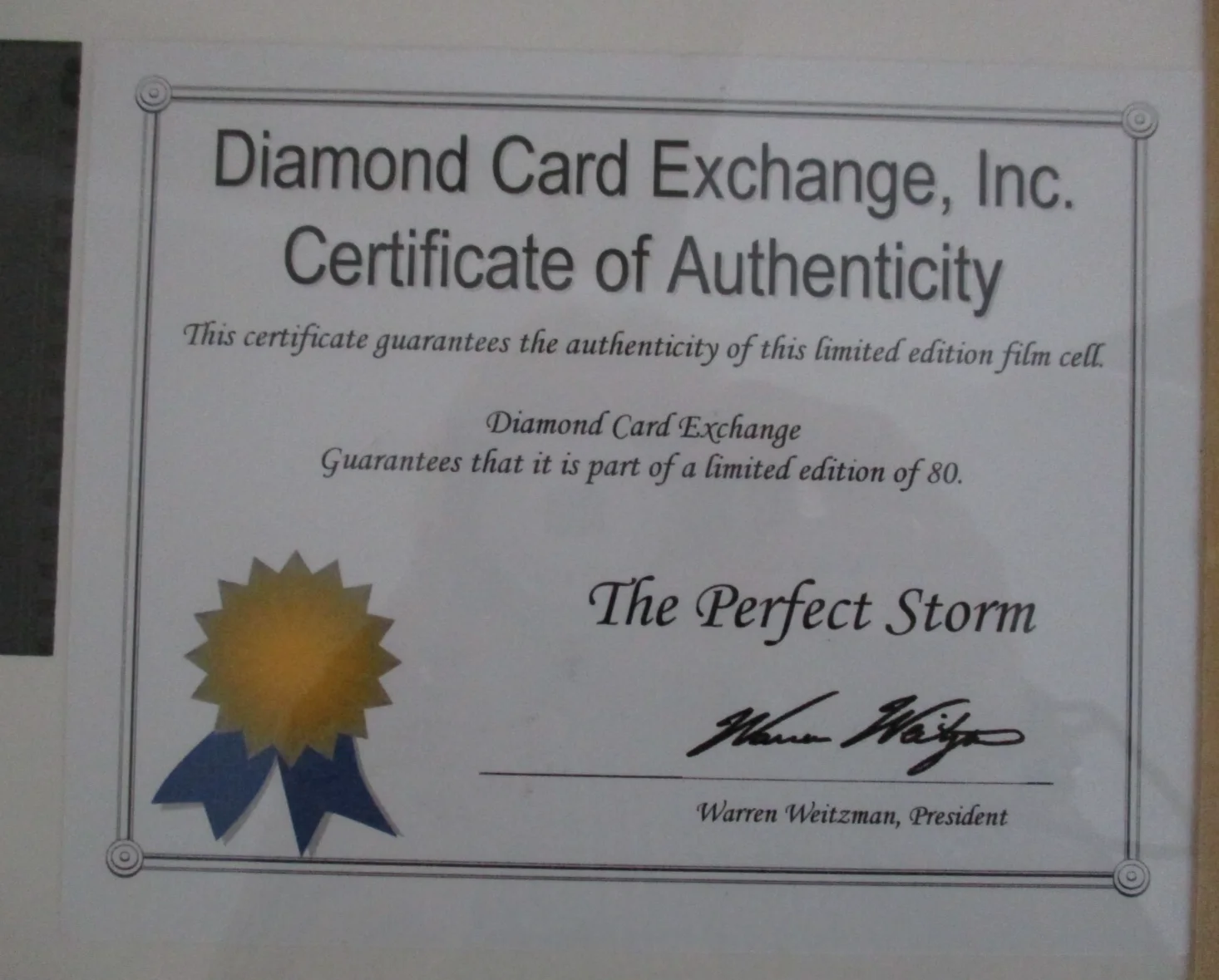 RARE The Perfect Storm Filmcel Limited Edition 49/80 Mounted Framed Film Cell [b, image 3