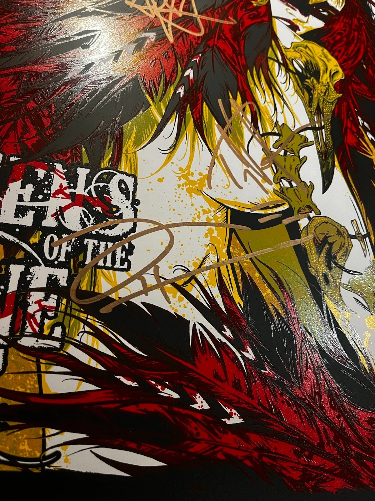 Autographed Queens Of The Stone Age 2011 Sydney, Australia Show Poster 43/200, изображение 2