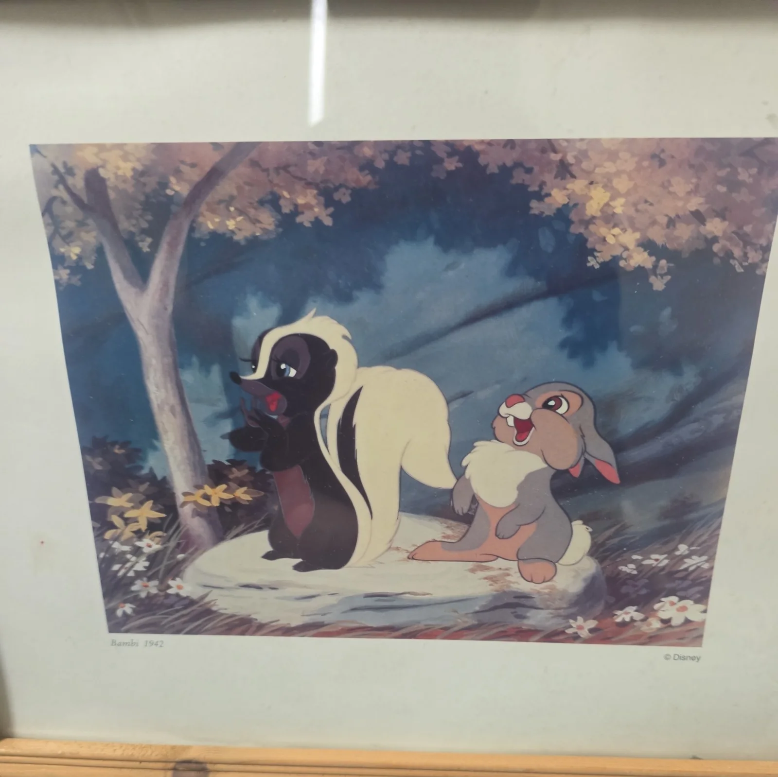 VINTGE NOS WALT DISNEY'S "BAMBI" MOVIE CARD/POSTER TECHNICOLOR MCMSLII~1942, изображение 2
