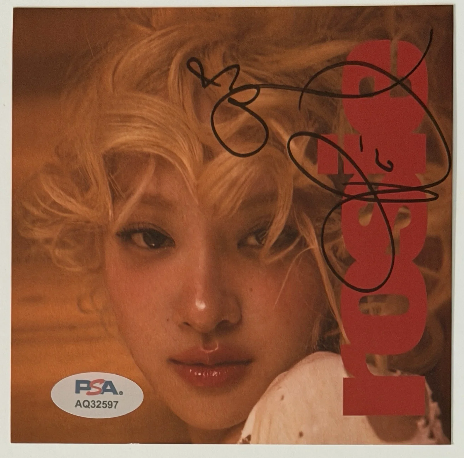 FRAMED ROSE SIGNED ROSIE COVER PHOTO CARD & CD PSA DNA COA AUTOGRAPH BLACKPINK, изображение 2