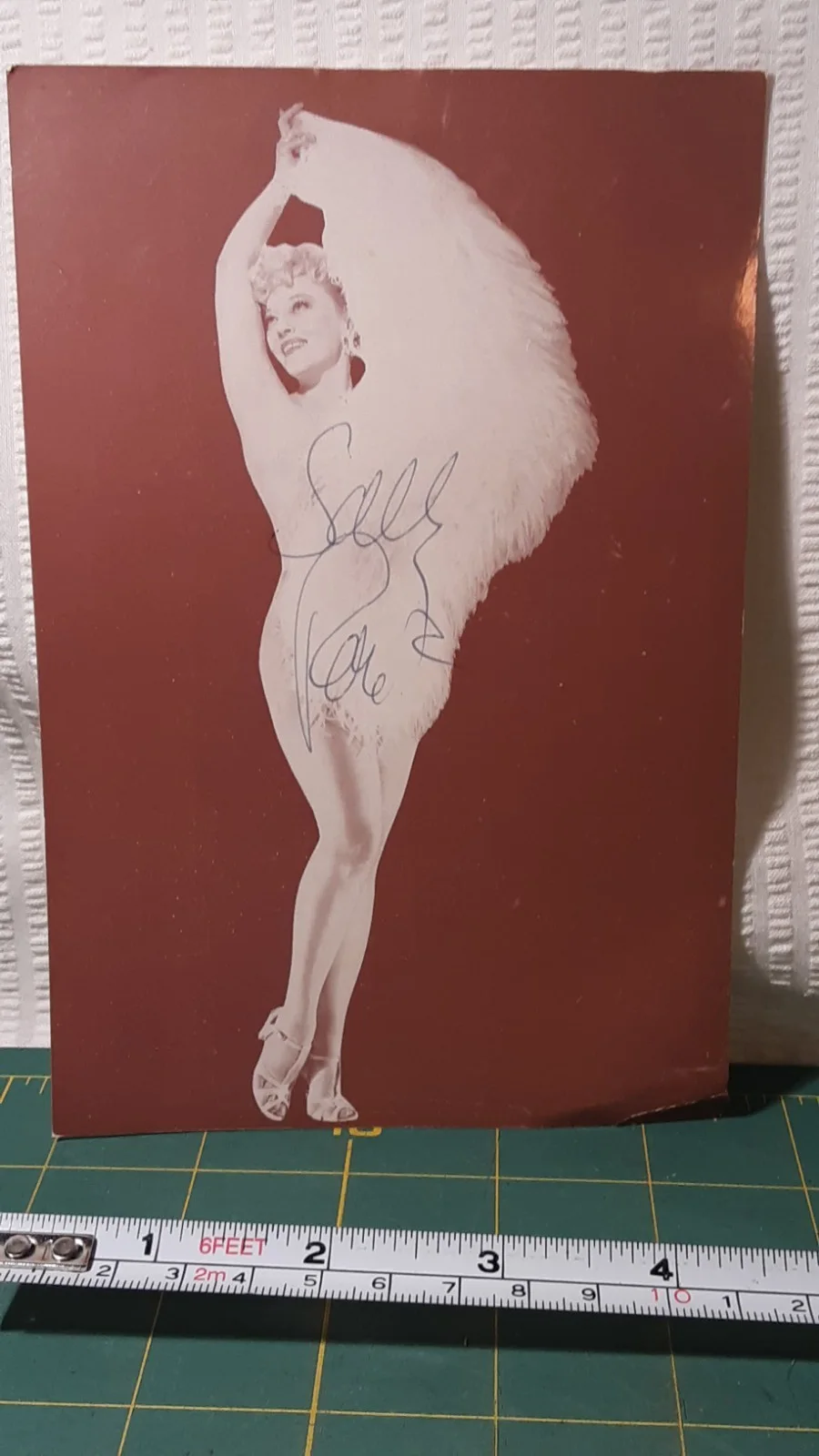 SALLY RAND — Sally Rand Autographed 5x7 Photo Card at Sho Bar New Orleans Night Club Vintage, изображение 2