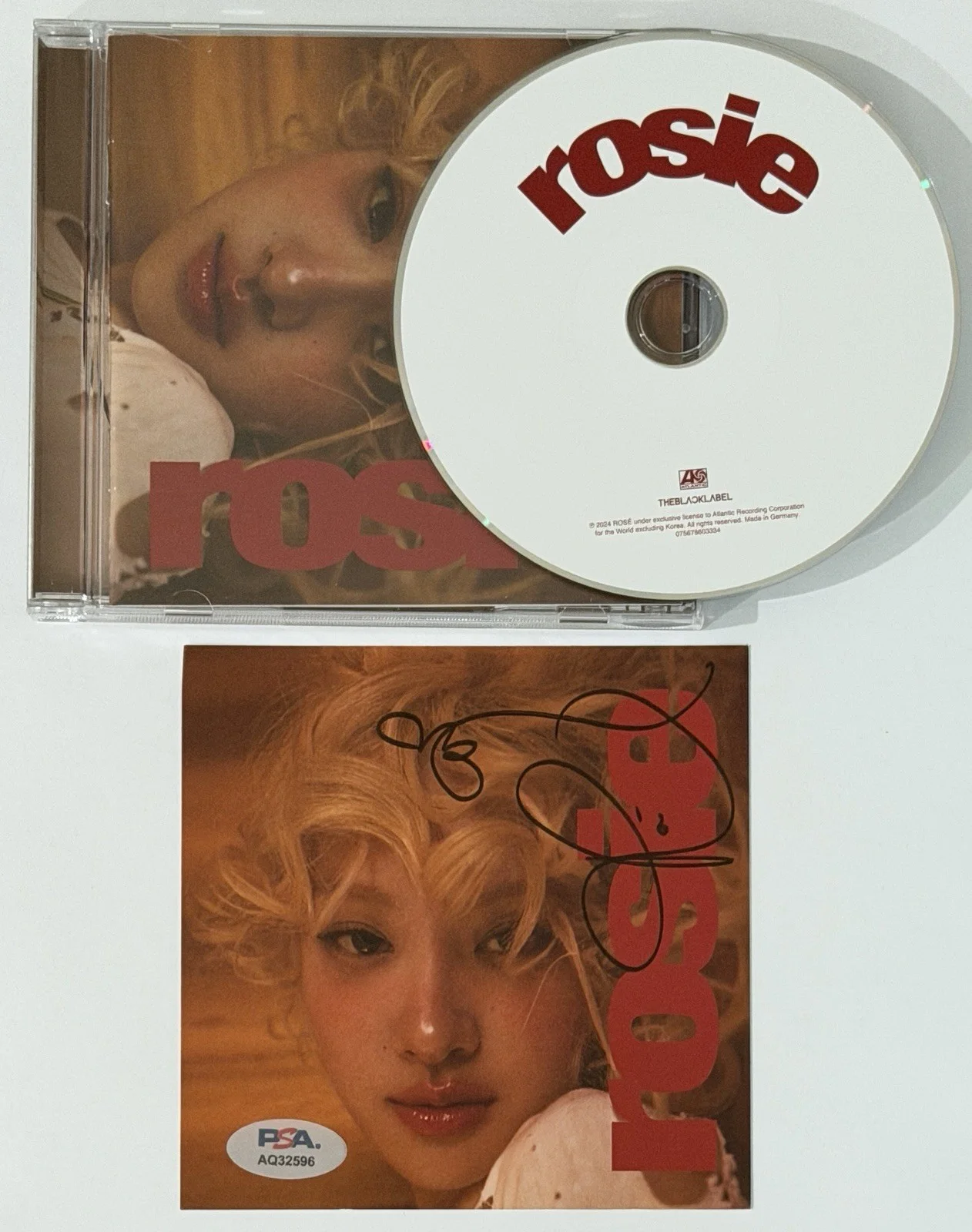 ROSE SIGNED ROSIE ALBUM COVER PHOTO CARD & CD PSA DNA COA AUTOGRAPH BLACKPINK, изображение 2