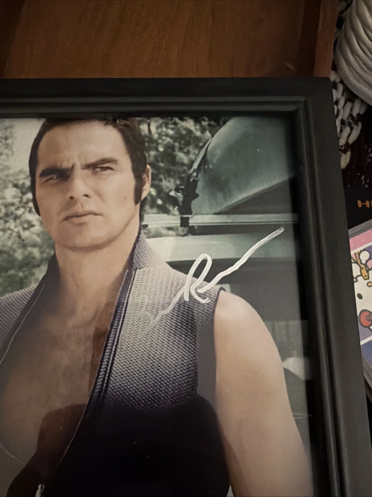 Hand Autographed Burt Reynolds Deliverance 9.5 X 11.5 Framed Glass Wood Frame, изображение 2
