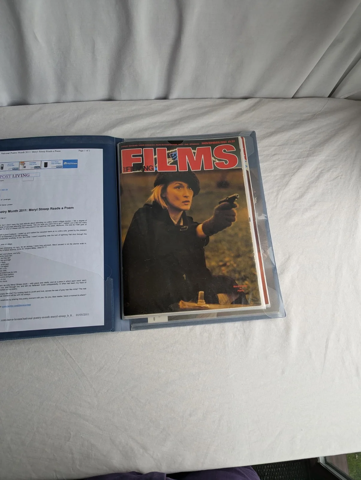 Plenty 1985 Film Memorabilia Archive Meryl Streep Photos & Articles Rare Vintage, изображение 4