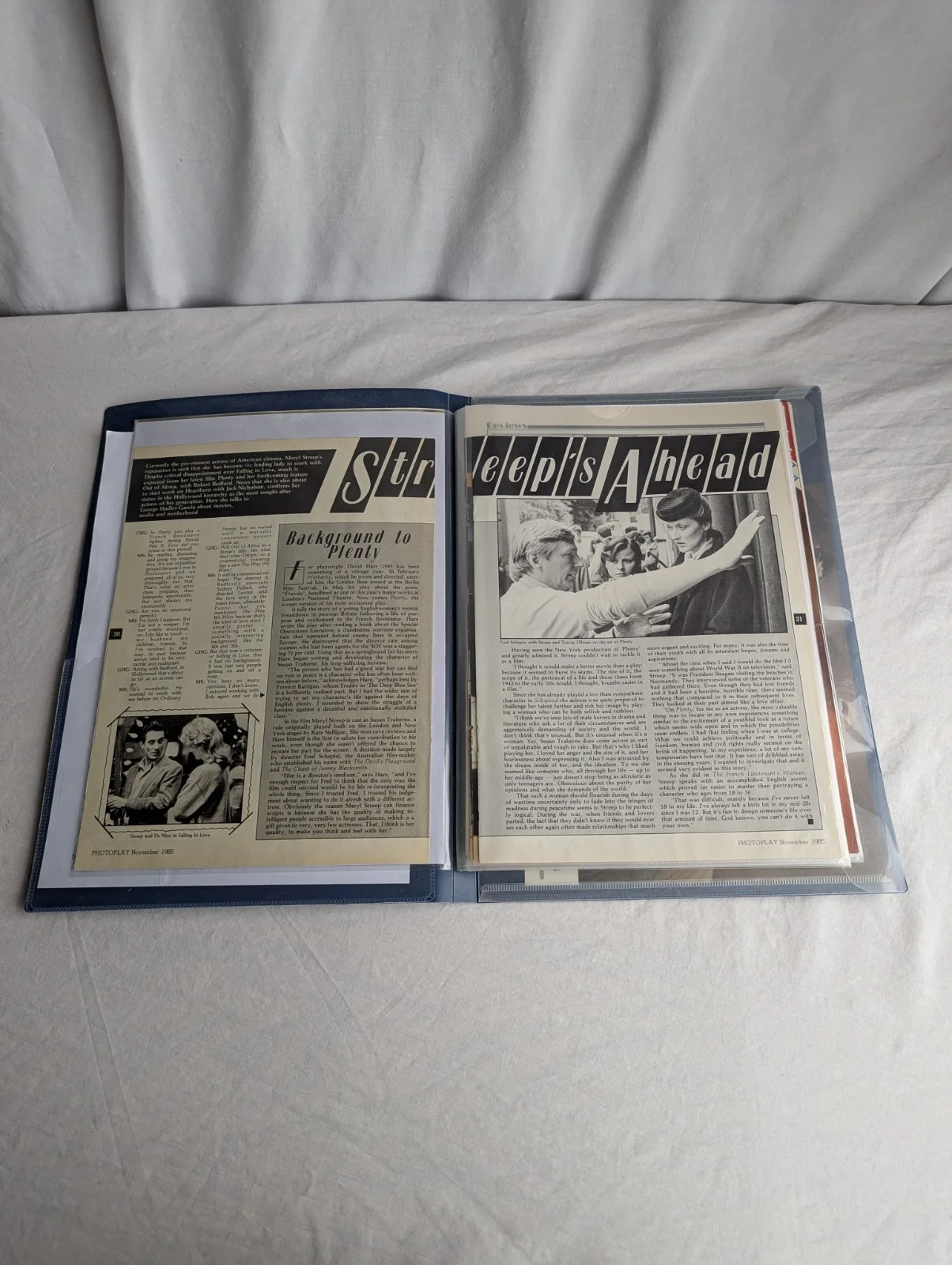 Plenty 1985 Film Memorabilia Archive Meryl Streep Photos & Articles Rare Vintage, изображение 5