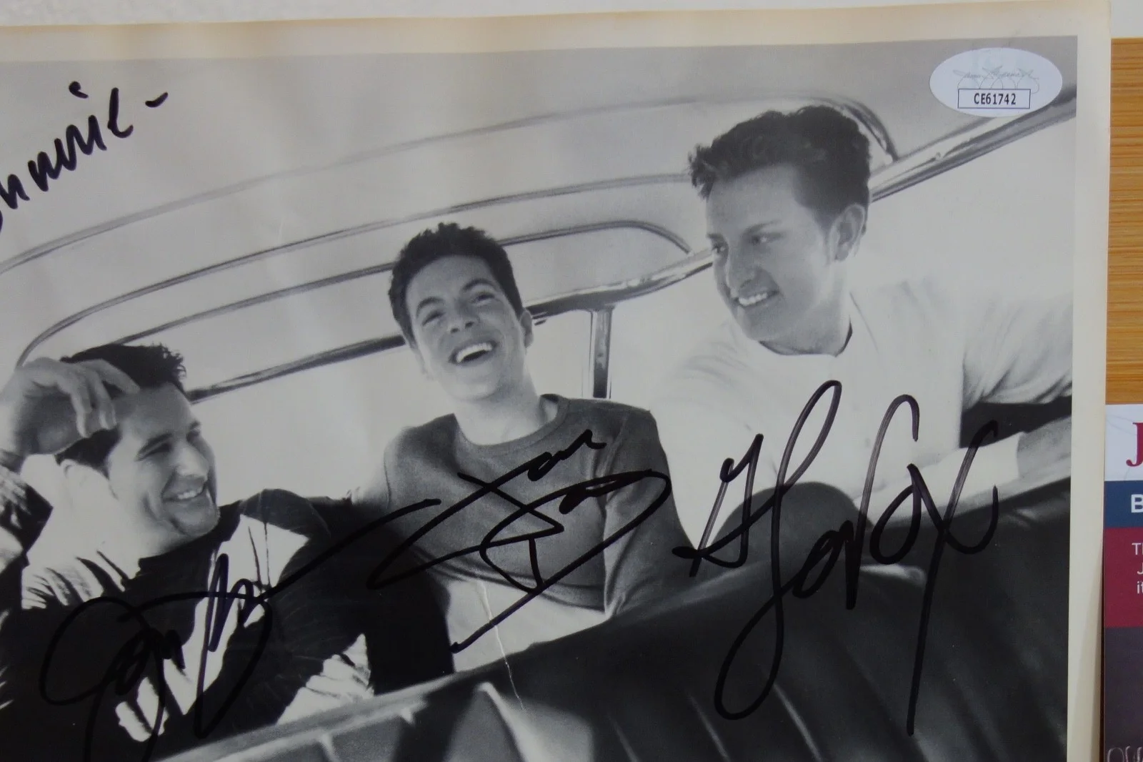 Vtg Rascal Flatts Fan Club Autographed 8x10 Promo Blk White Photo JSA Authentic, изображение 2