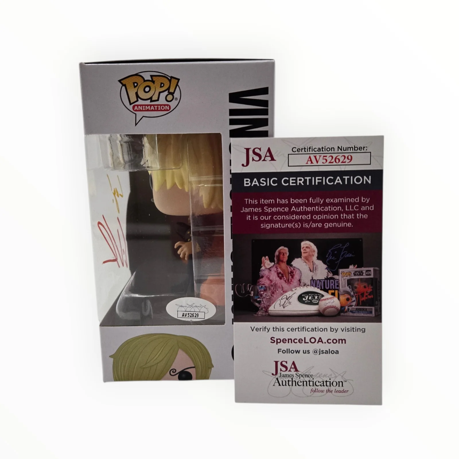 Eric Vale — Eric Vale Autograph Funko One Piece Pop Vinsmoke Sanji Signed Anime JSA COA 629, изображение 2