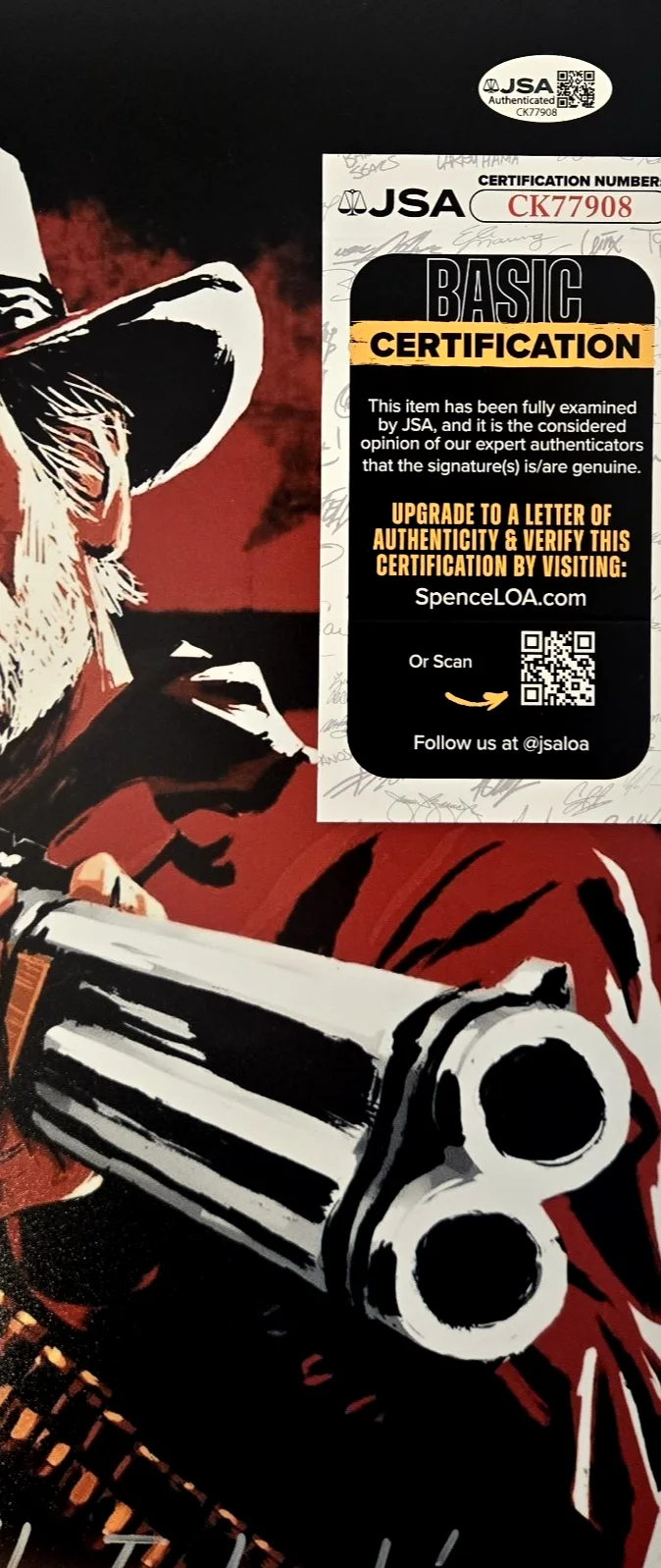 Roger Clark — Roger Clark Signed Photo Red Dead Redemption Arthur Morgan 11x17 JSA COA 908, изображение 2