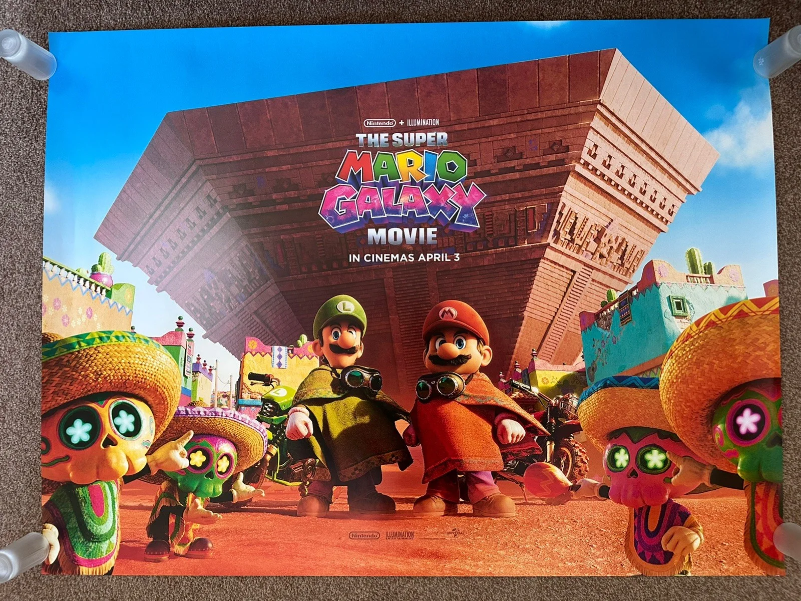 2 x The Super Mario Galaxy Movie Original UK Double Sided Cinema Quad Poster, изображение 3