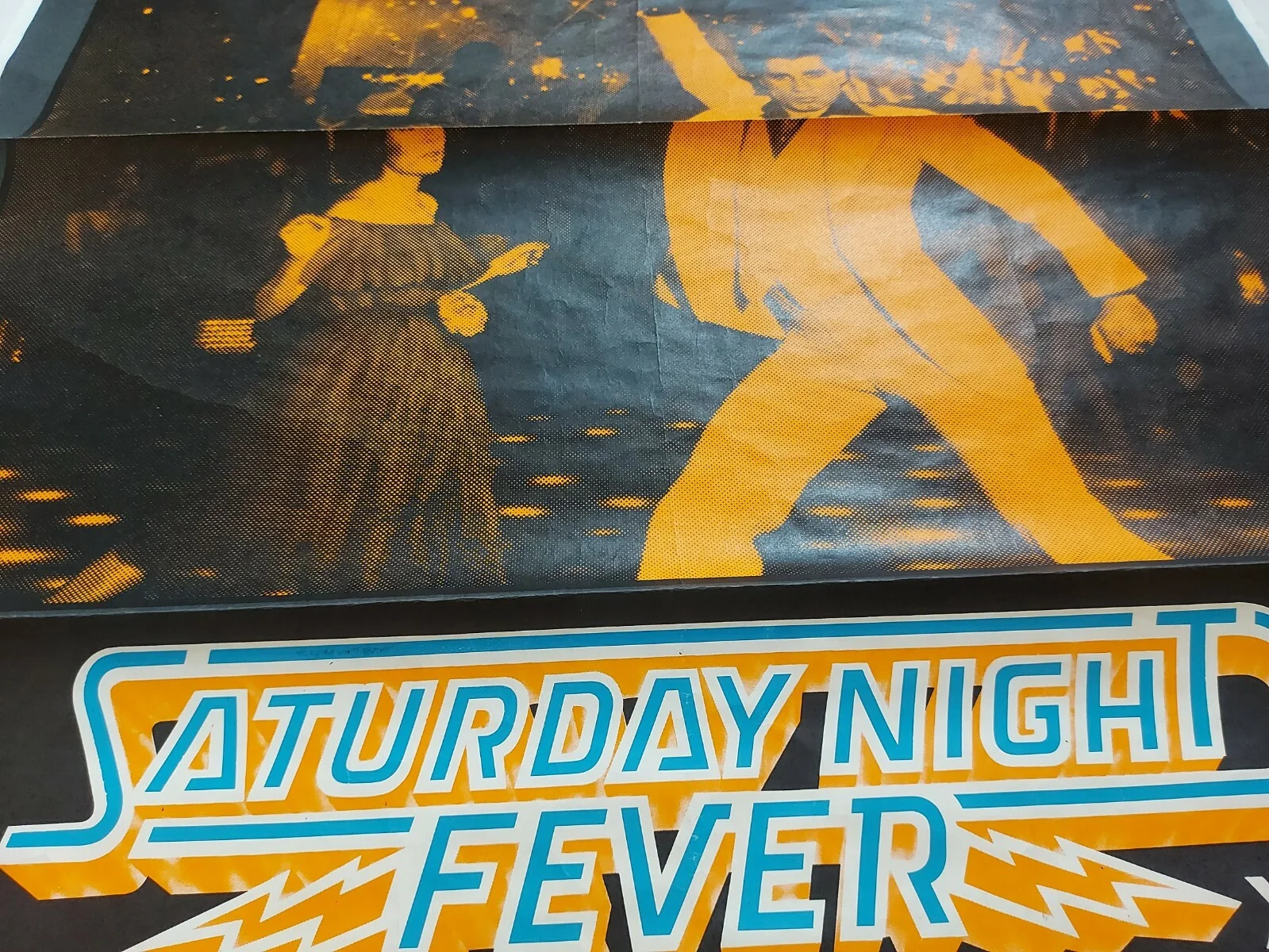 SATURDAY NIGHT FEVER ORIGINAL UK LARGE 40" X 60" CINEMA MOVIE POSTER 1977, изображение 3