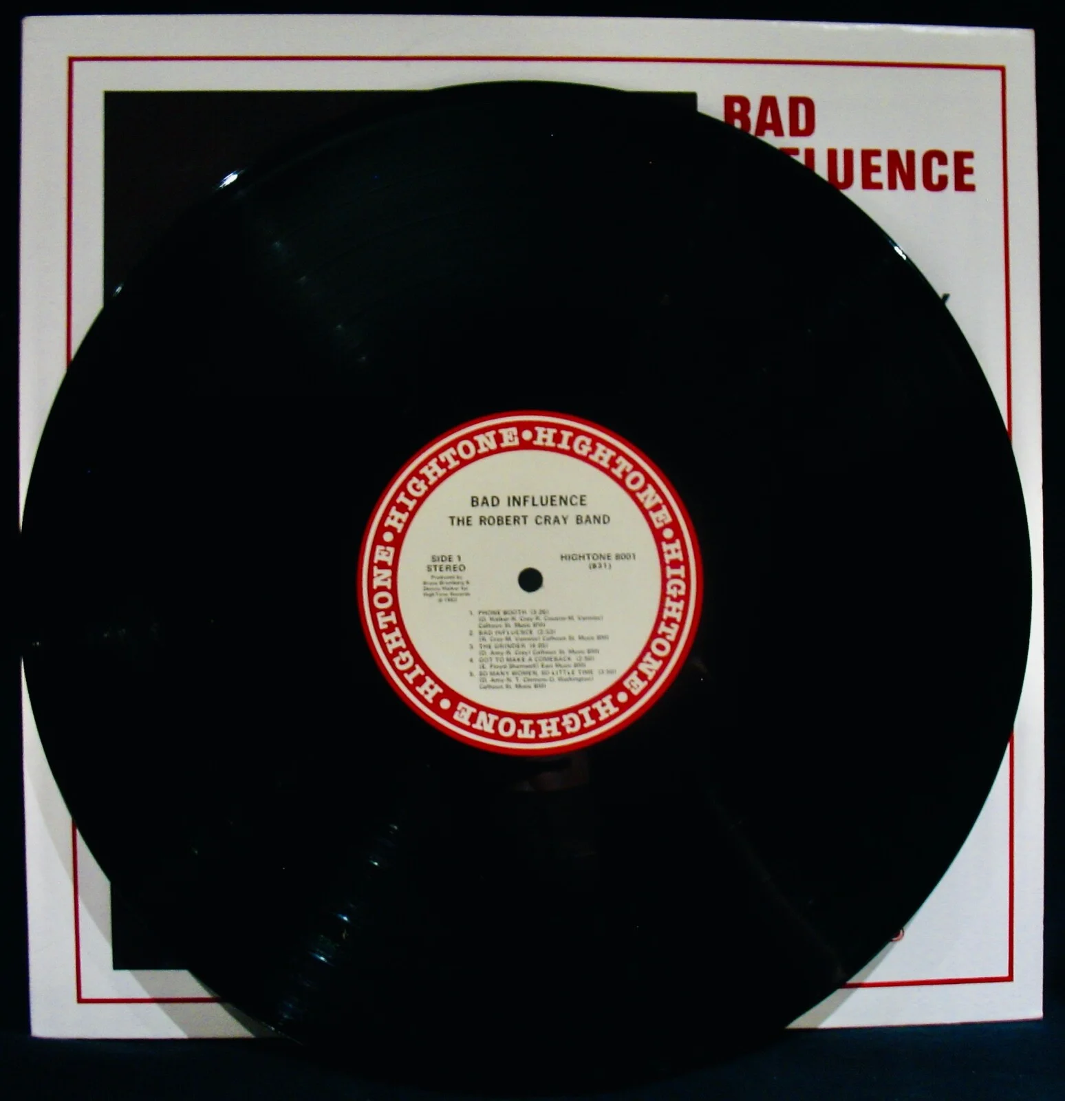 ROBERT CRAY~Autographed BAD INFLUENCE Album~HIGHTON #8001~Near Mint~Blues Guitar, изображение 2