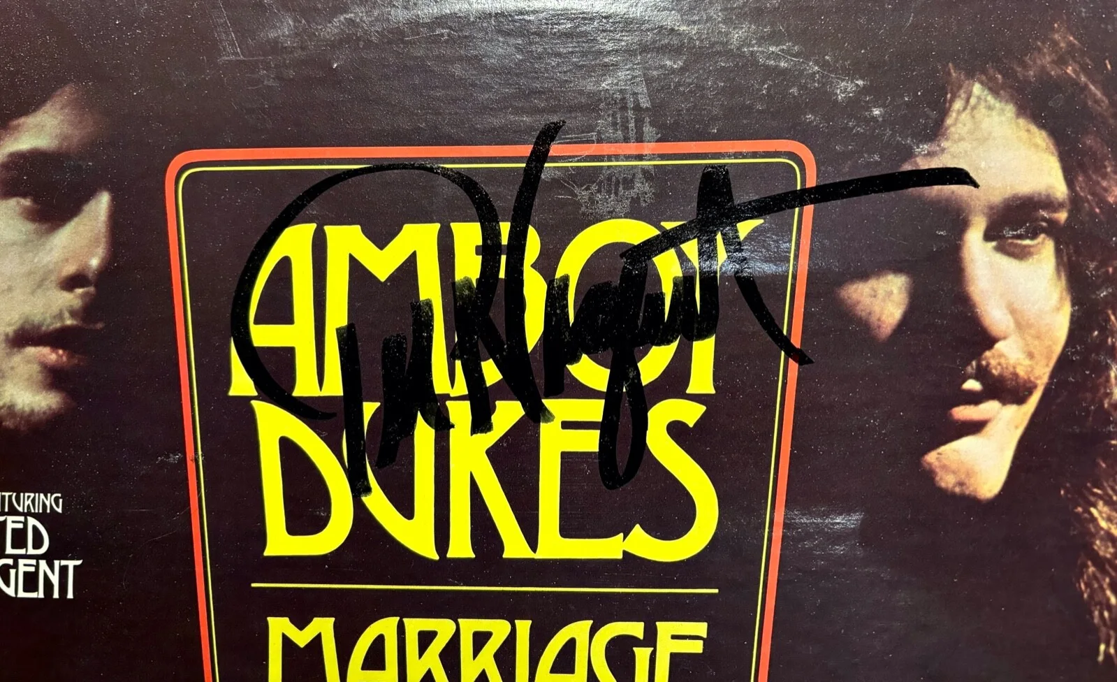 AMBOY DUKES~TED NUGENT Signed MARRIAGE ON THE ROCKS-ROCK BOTTOM Album~Near Mint, изображение 2