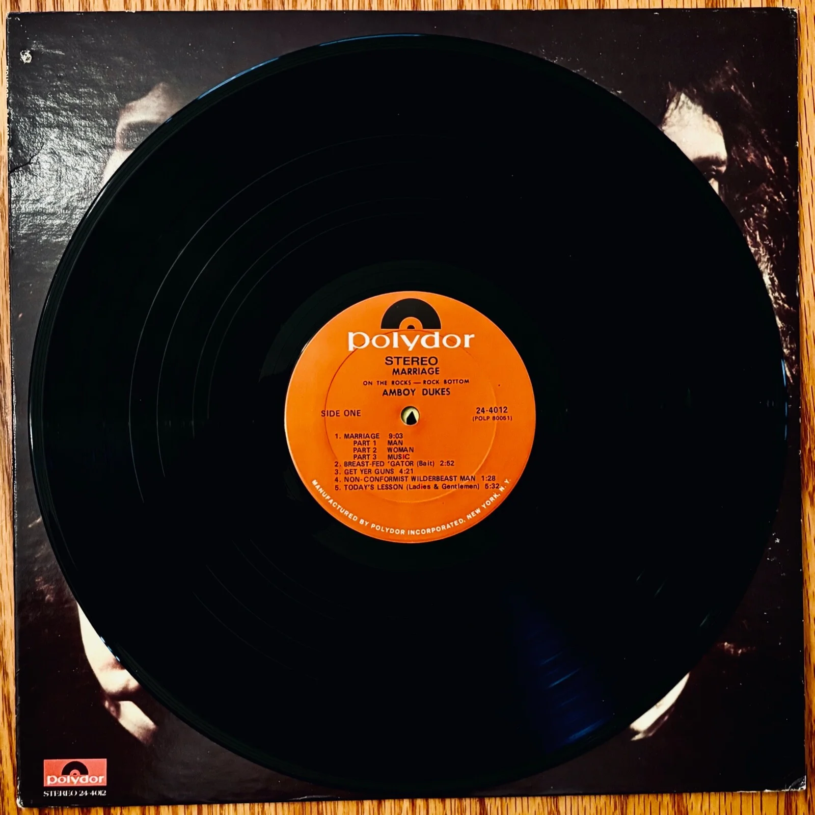 AMBOY DUKES~TED NUGENT Signed MARRIAGE ON THE ROCKS-ROCK BOTTOM Album~Near Mint, изображение 3