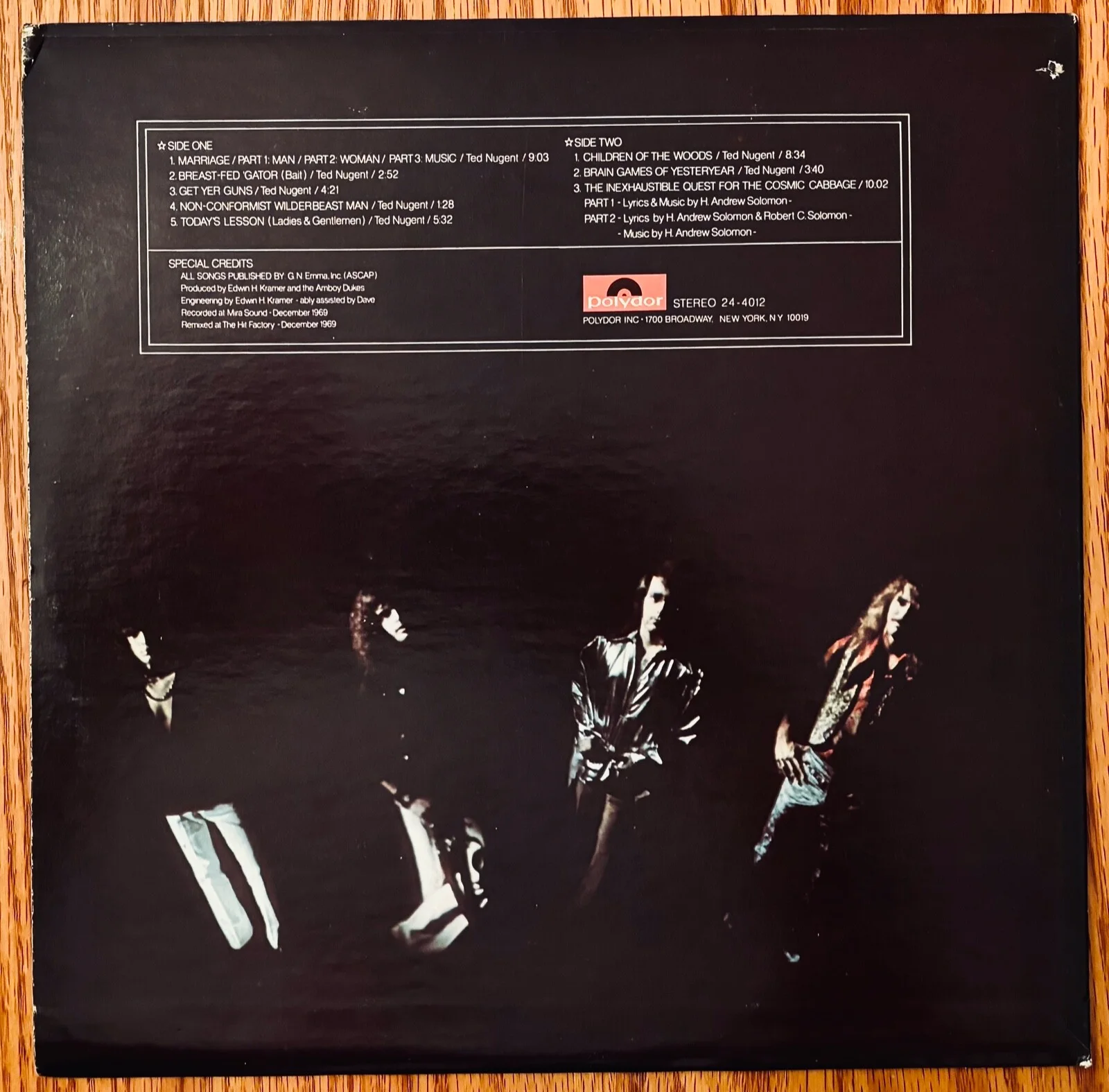 AMBOY DUKES~TED NUGENT Signed MARRIAGE ON THE ROCKS-ROCK BOTTOM Album~Near Mint, изображение 4