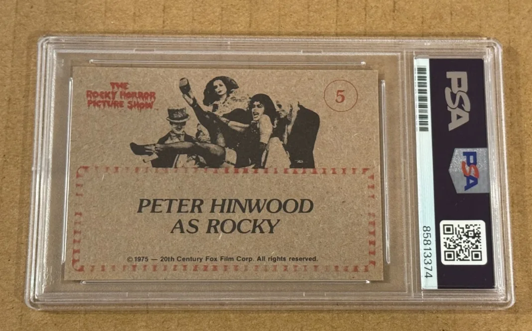 PETER HINWOOD — PETER HINWOOD SIGNED 1980 ROCKY HORROR PICTURE SHOW CARD PSA/DNA HAND SIGNED #3, изображение 2