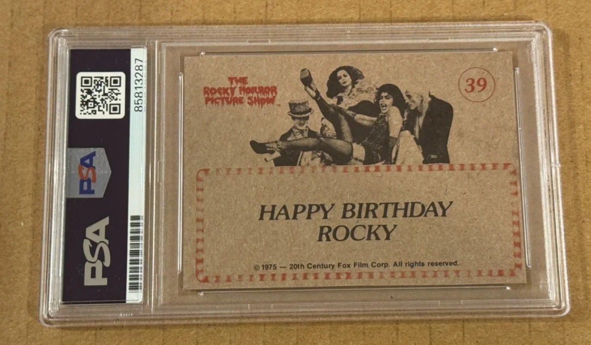 PETER HINWOOD — PETER HINWOOD SIGNED 1980 ROCKY HORROR PICTURE SHOW CARD PSA/DNA HAND SIGNED, изображение 2