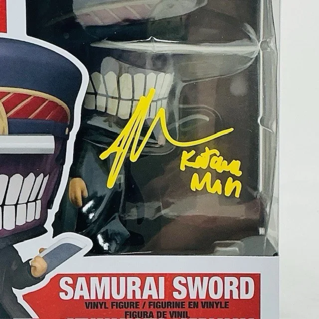 Jason Marnocha Autographed Samurai Sword Chainsaw Man Funko Pop #1763 OCCM, изображение 2