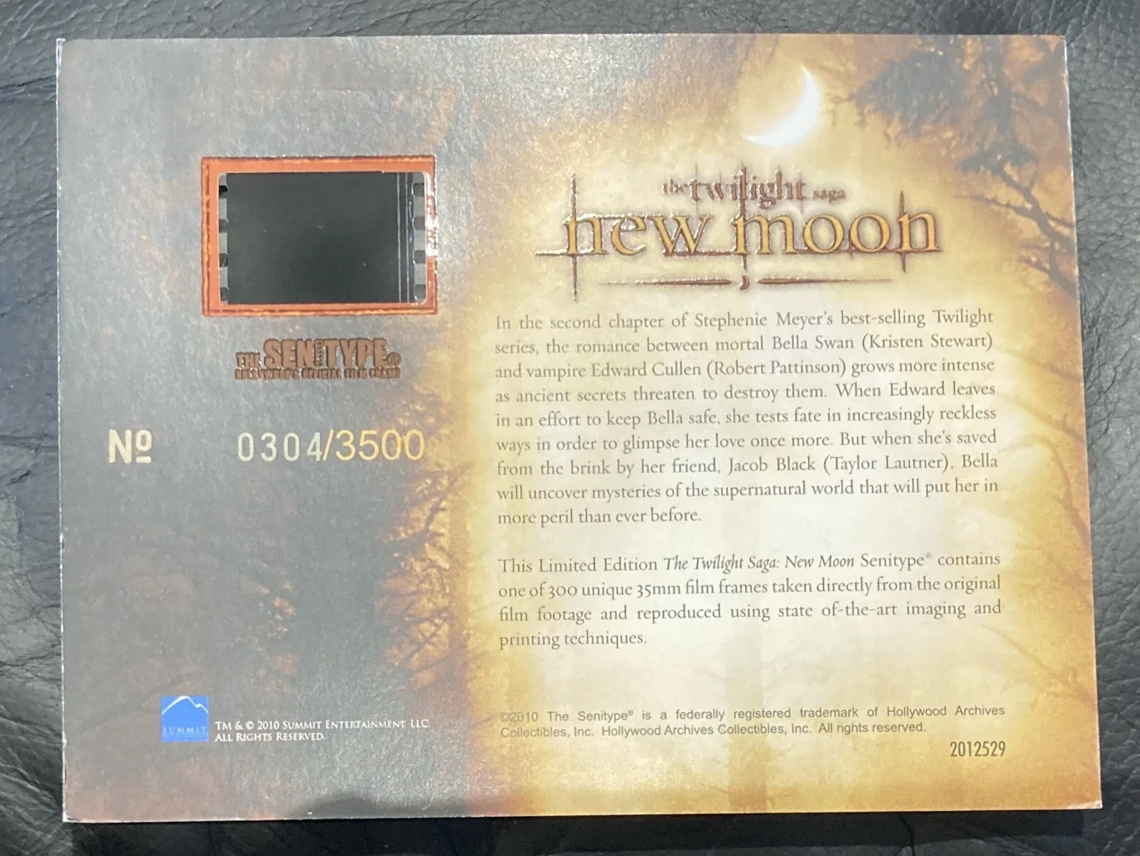 The Twilight Saga ~ New Moon ~ Senitype Film Cell ~ 0304/3500 ~ Jacob Black, изображение 2