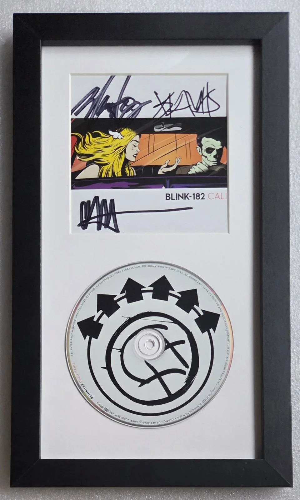 BLINK 182 AUTOGRAPHED BECKETT LOA BAS CD HOPPUS DISPLAY SIGNED BAND PRESENT GIFT, image 2