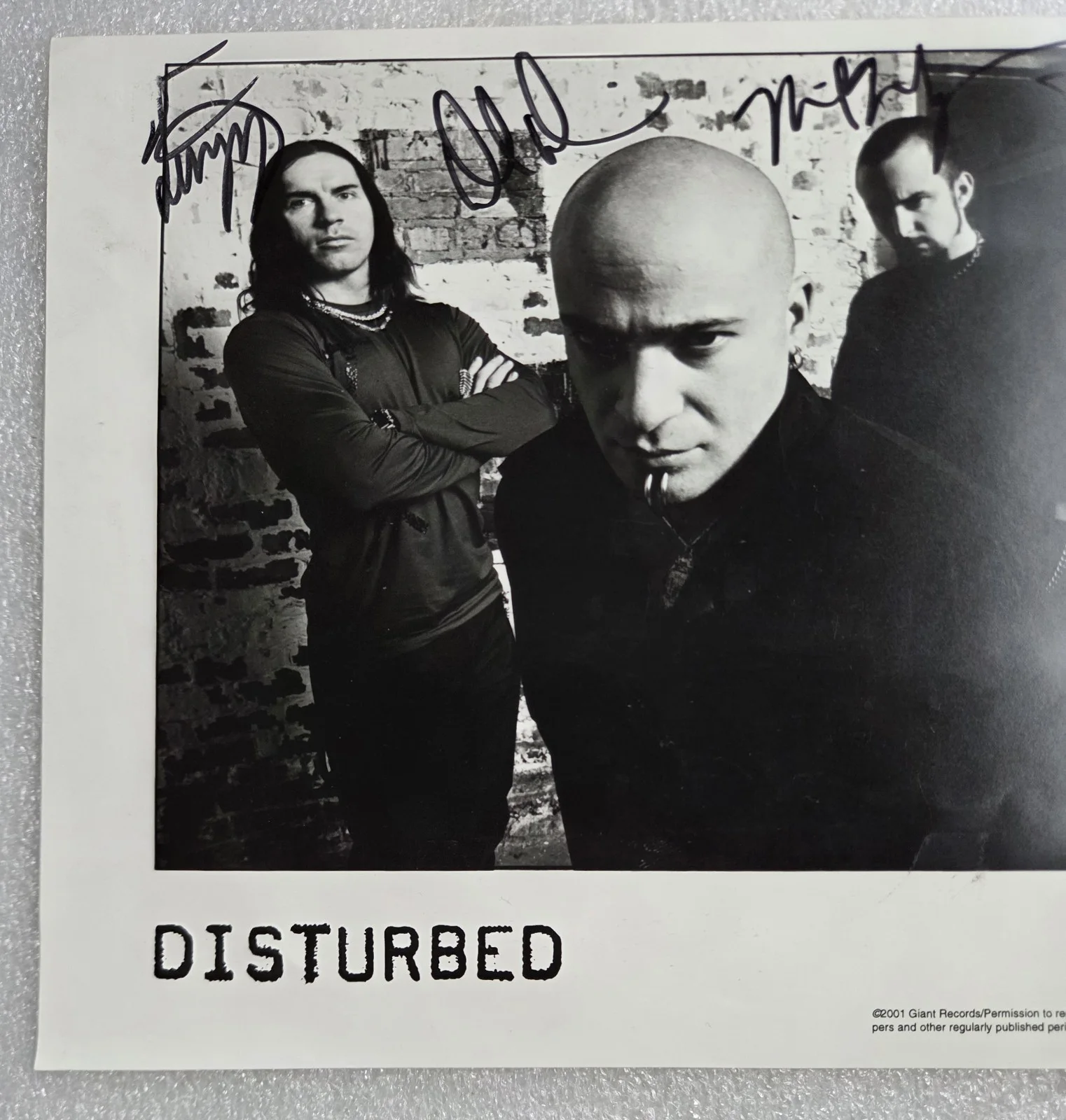 DISTURBED SIGNED PHOTO BECKETT LOA BAS COA FULL LETTER AUTOGRAPHED MUSIC BAND, image 4