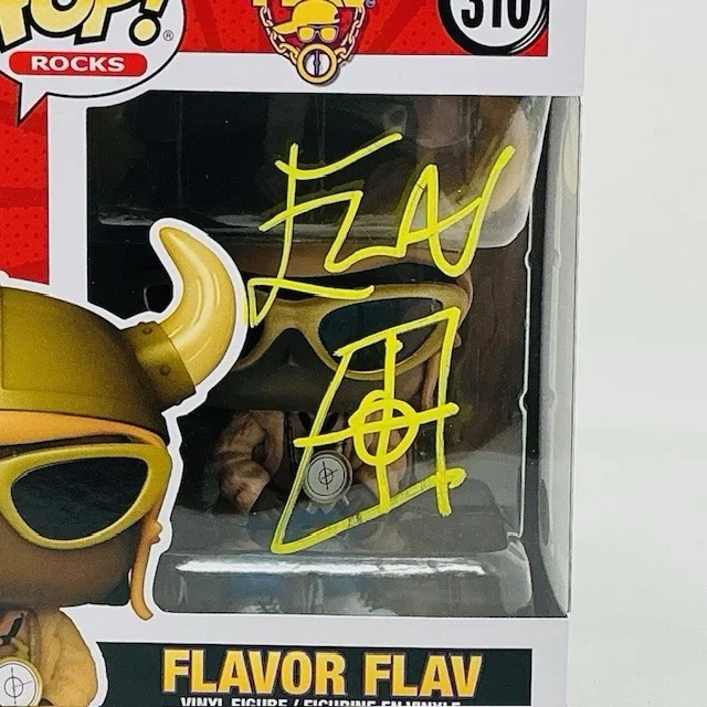 Flavor Flav Autographed Rapper Public Enemy Funko Pop Rocks #310 JSA Witness, изображение 2