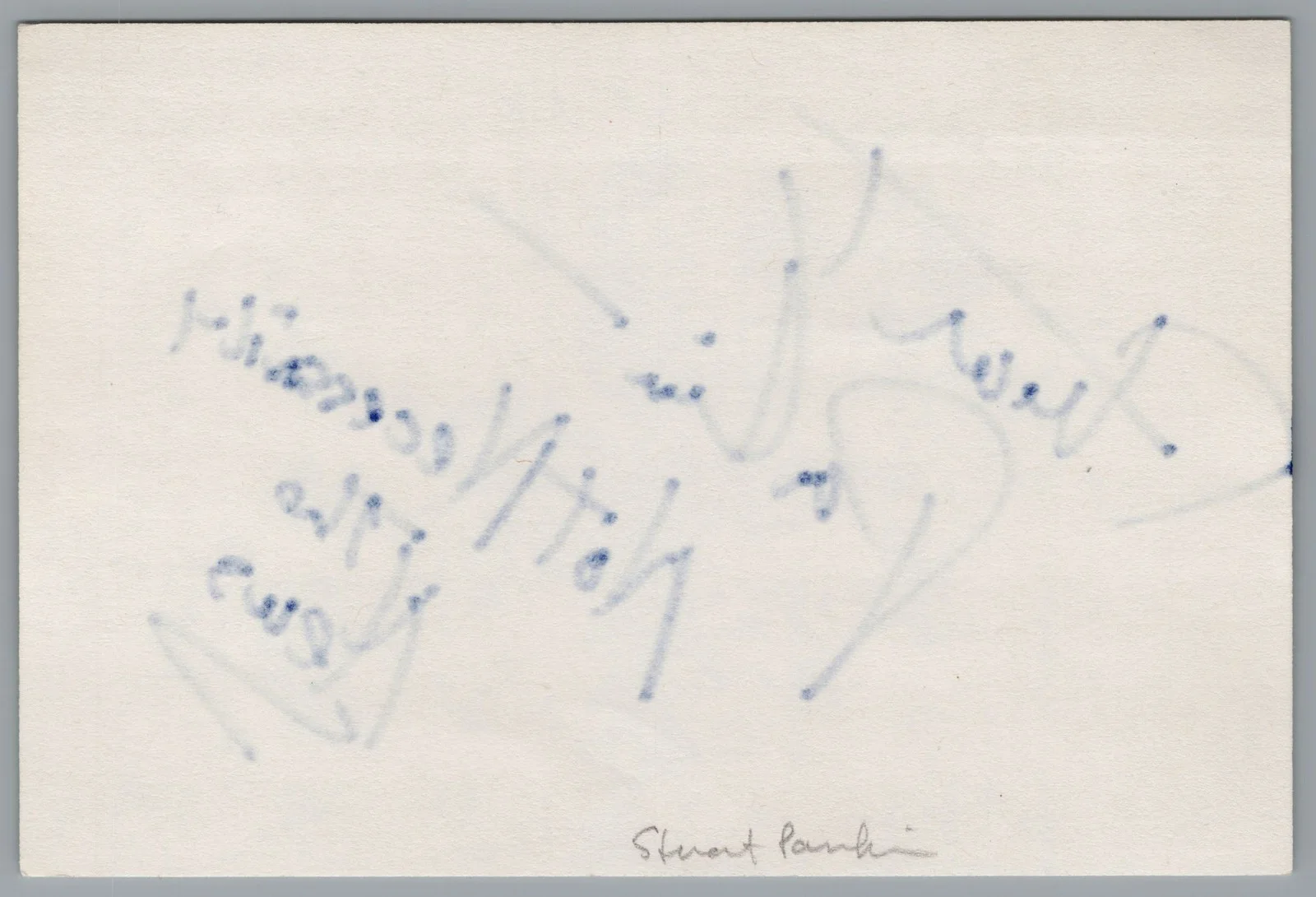 Stuart Pankin — Stuart Pankin Signed 4x6 Index Card Not Necessarily The News Autographed, изображение 2