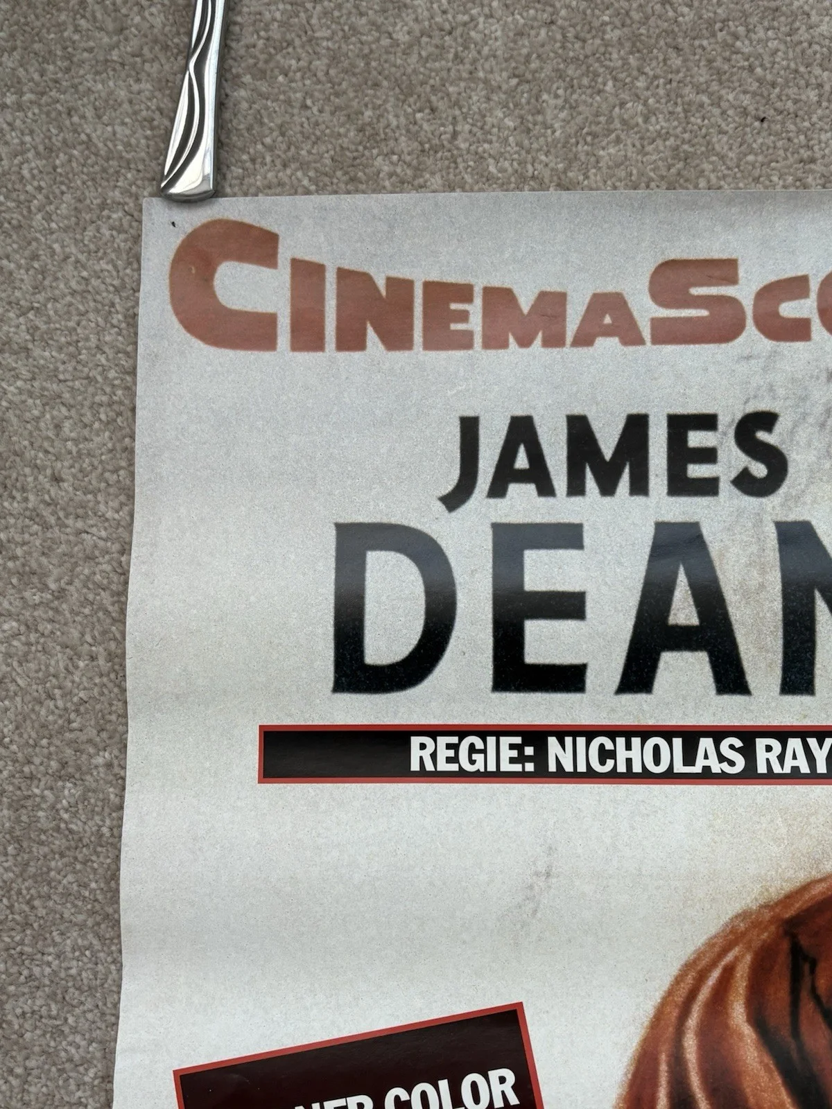 James Dean Rebel Without A Cause Warner Bros Re-Release 90s UK Quad Film Poster, изображение 2