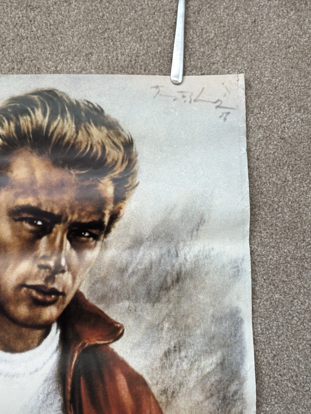 James Dean Rebel Without A Cause Warner Bros Re-Release 90s UK Quad Film Poster, изображение 3