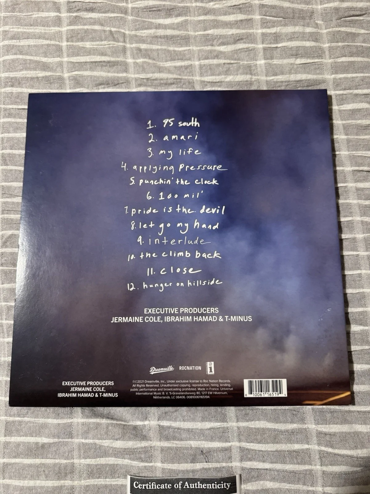 J COLE SIGNED VINYL LP THE OFF SEASON ALBUM PSA COA AUTHENTIC AUTOGRAPH RAP AUTO, image 4