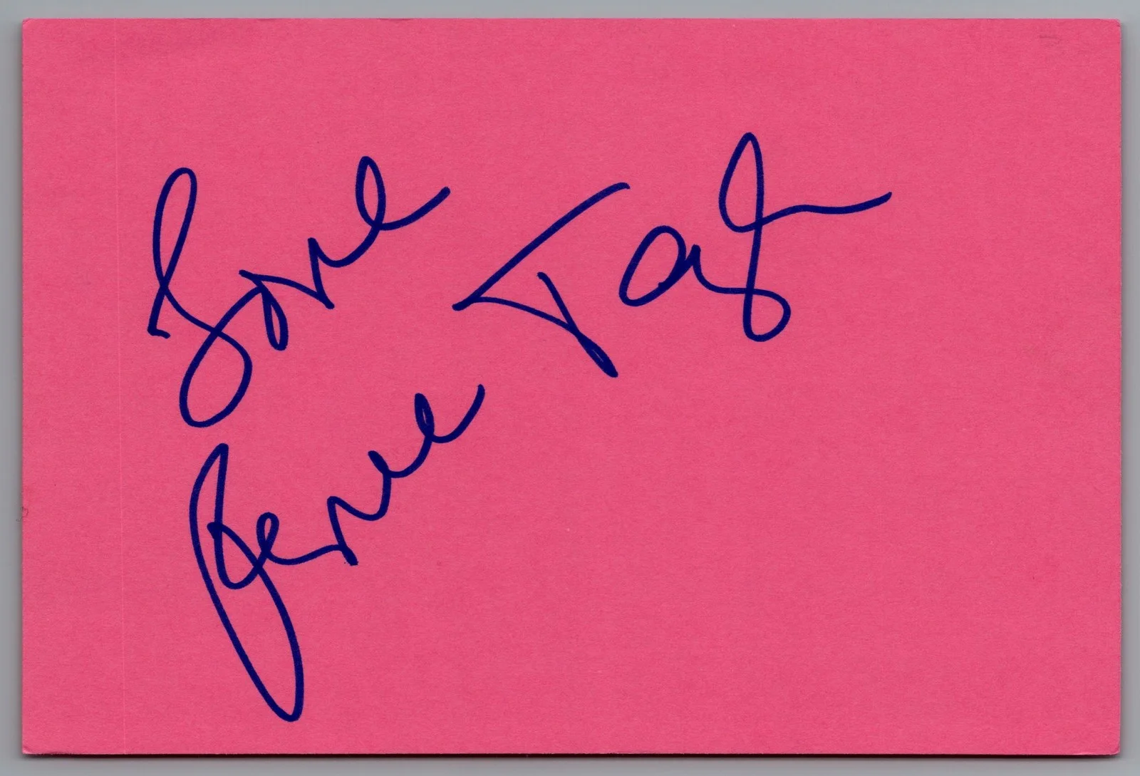 Renee Taylor — Renee Taylor Signed 4x6 Index Card The Nanny Autographed