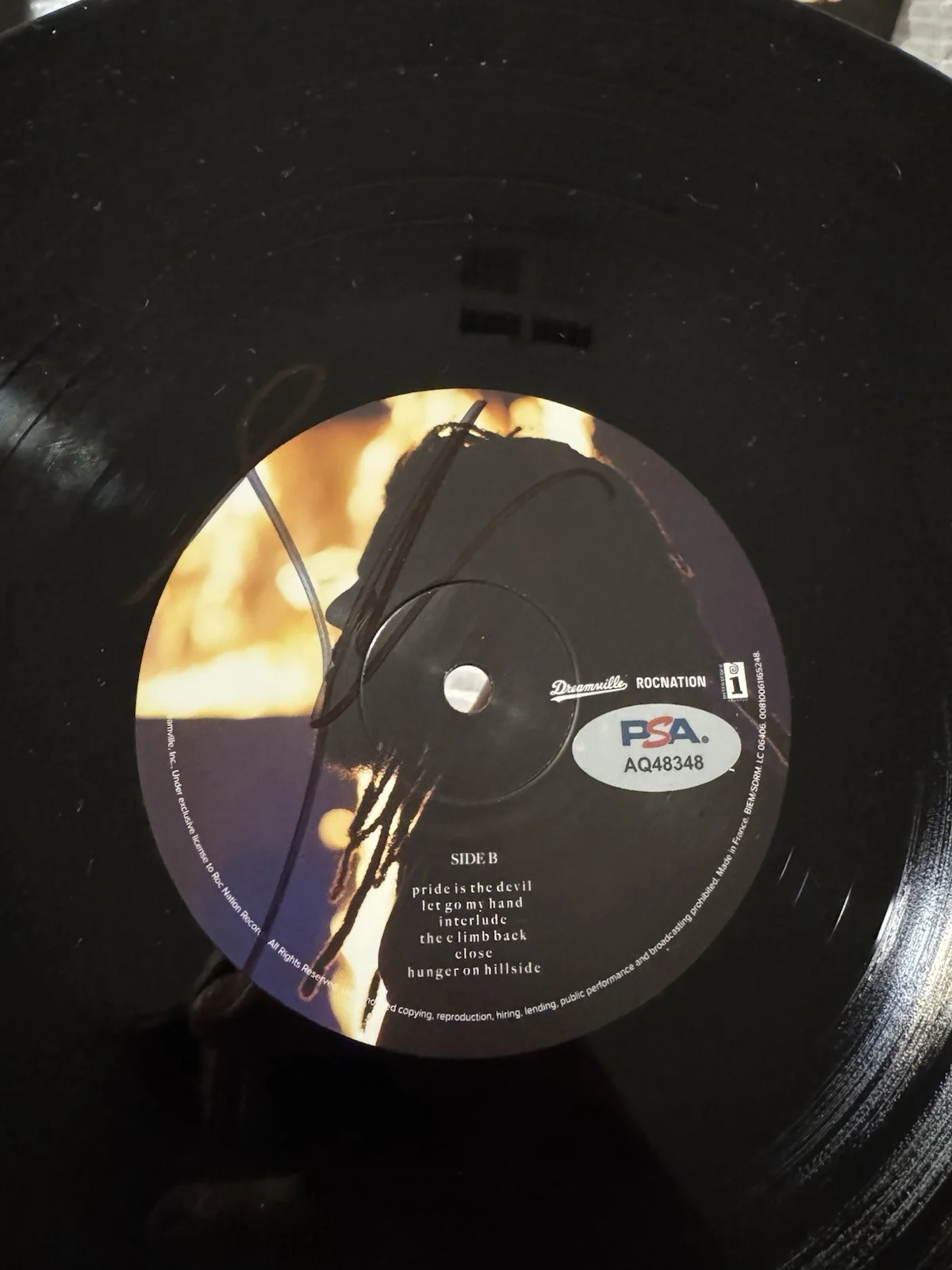 J COLE SIGNED VINYL DISC THE OFF SEASON PSA COA AUTHENTIC AUTOGRAPH RAP MUSIC, изображение 2