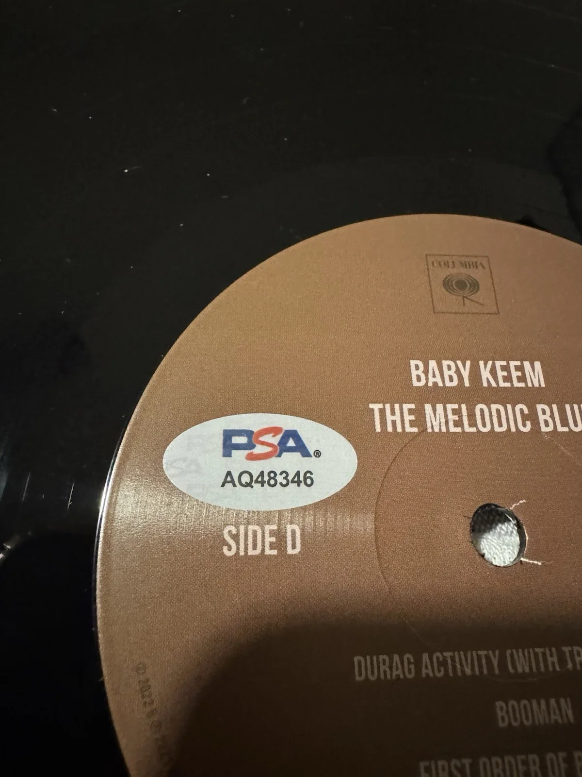BABY KEEM SIGNED VINYL DISC THE MELODIC BLUES RECORD PSA COA AUTHENTIC AUTOGRAPH, image 2