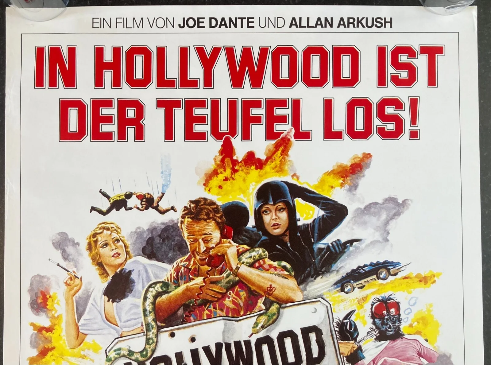 HOLLYWOOD BOULEVARD 1976 Original Cinema GERMAN A1 Movie POSTER ROLLED Chantrell, изображение 2