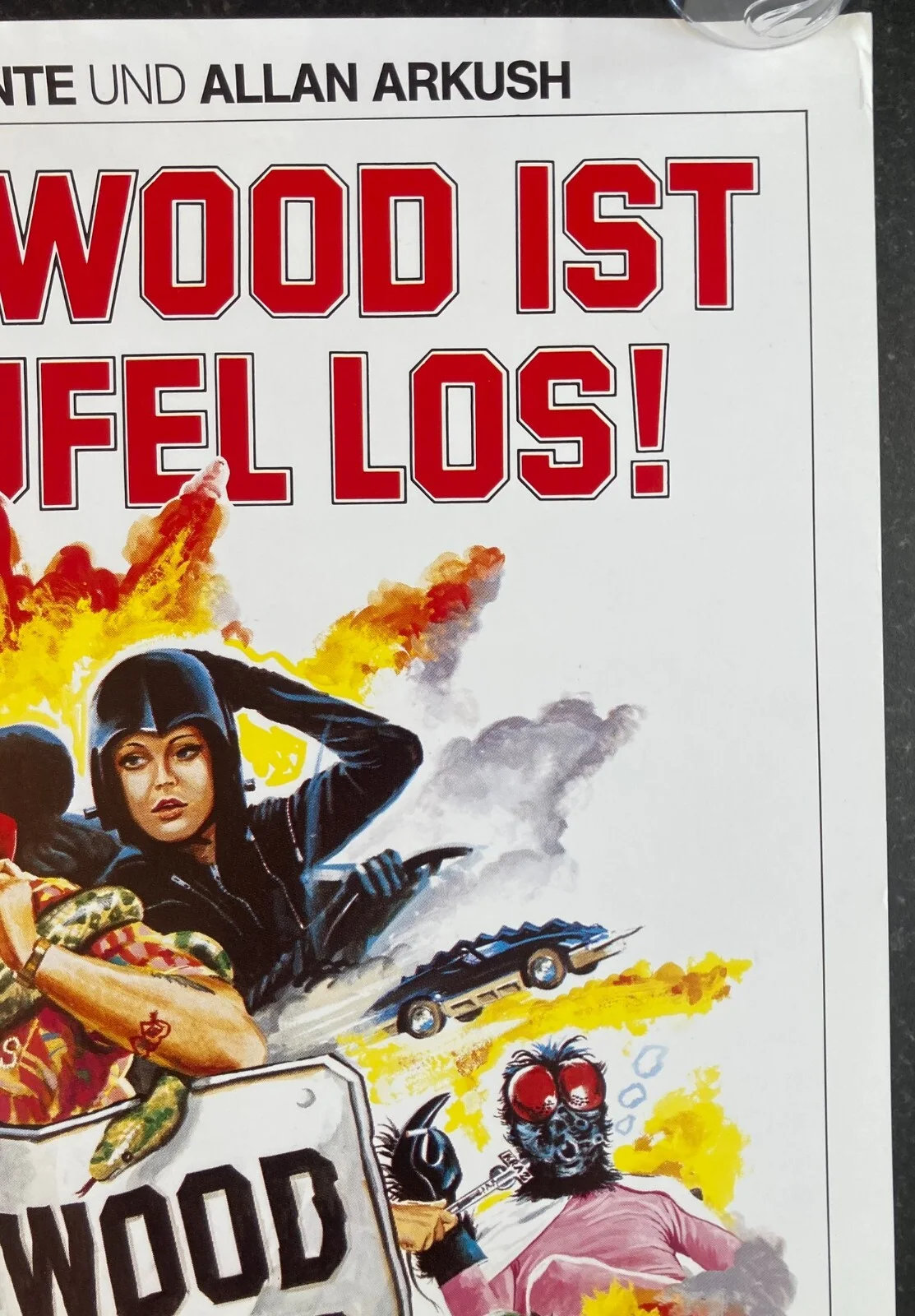 HOLLYWOOD BOULEVARD 1976 Original Cinema GERMAN A1 Movie POSTER ROLLED Chantrell, изображение 5
