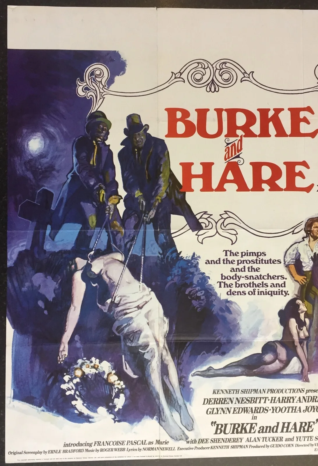 BURKE AND HARE & MORE DEAD THAN ALIVE (1972) D/Bill UK Quad Movie POSTER, изображение 3