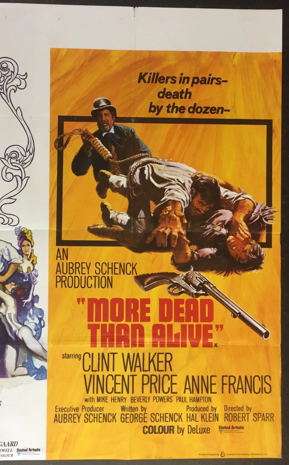 BURKE AND HARE & MORE DEAD THAN ALIVE (1972) D/Bill UK Quad Movie POSTER, изображение 4