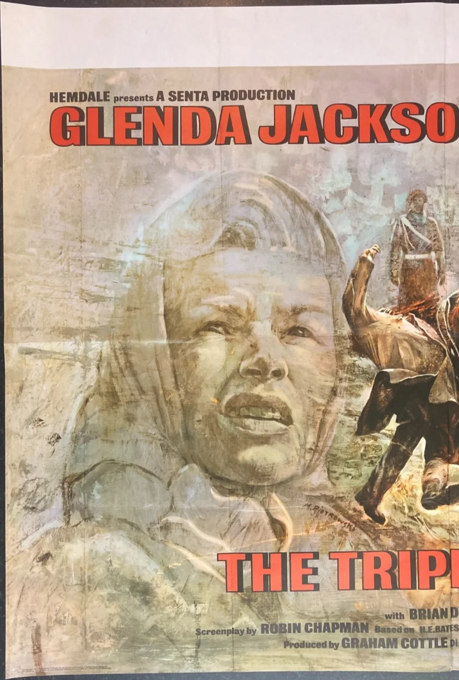 THE TRIPLE ECHO 1972 Original Cinema UK Quad Movie POSTER Oliver Reed & Jackson, изображение 3