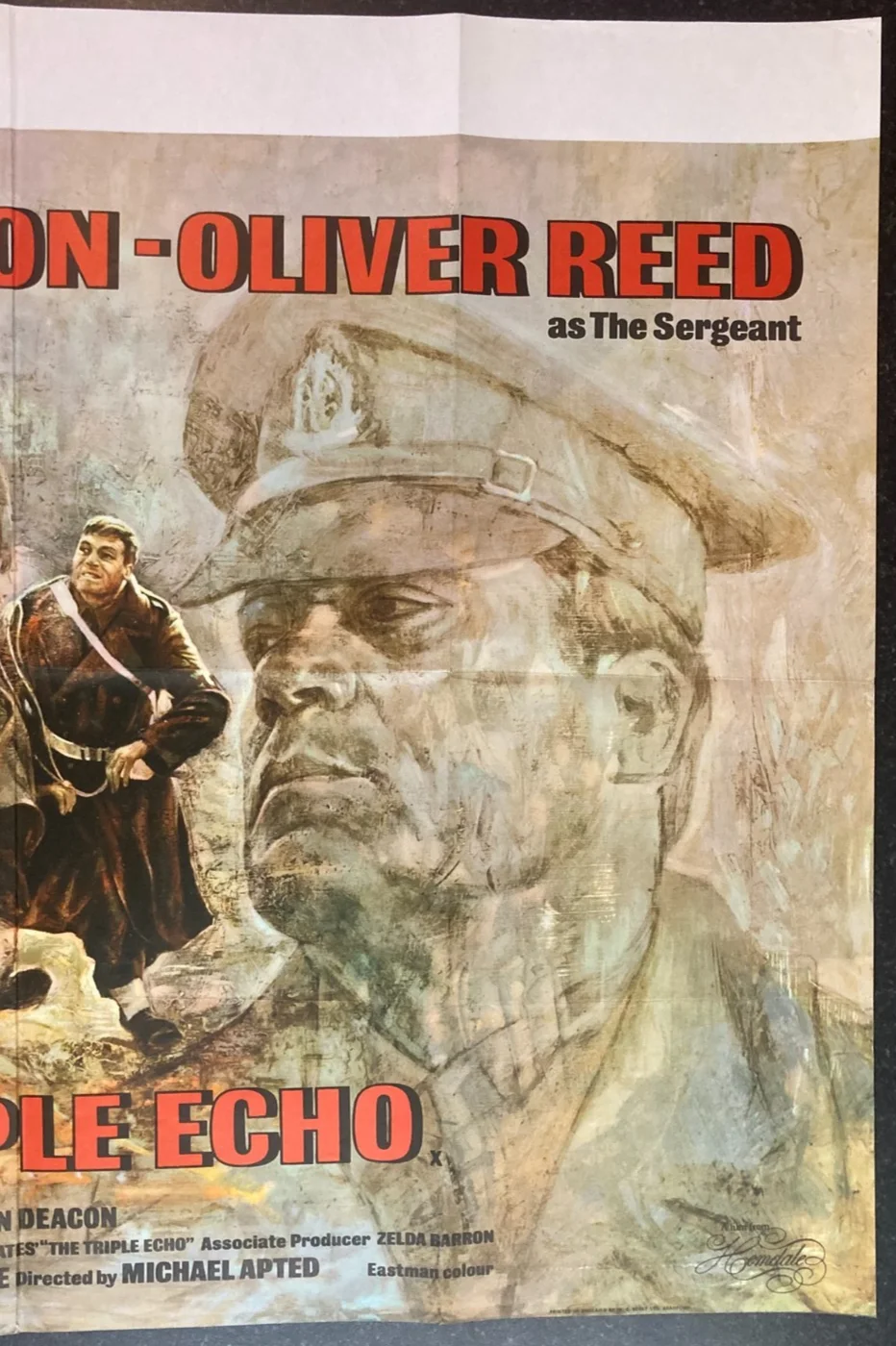 THE TRIPLE ECHO 1972 Original Cinema UK Quad Movie POSTER Oliver Reed & Jackson, изображение 4