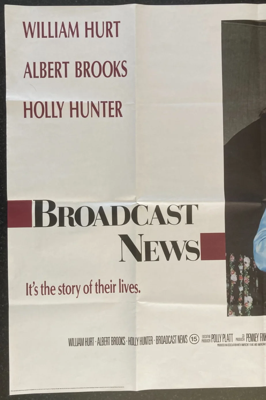 BROADCAST NEWS 1987 Original Cinema UK Quad Movie POSTER William Hurt & Hunter, изображение 4