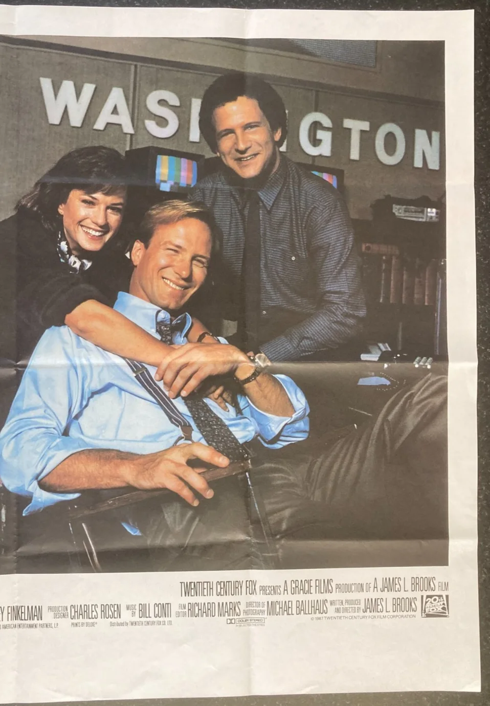 BROADCAST NEWS 1987 Original Cinema UK Quad Movie POSTER William Hurt & Hunter, изображение 5