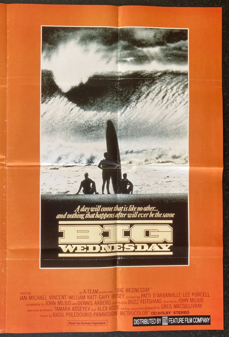 BIG WEDNESDAY (RR 1992) Original Cinema UK Quad Movie POSTER Cult Surfing Rare, изображение 4