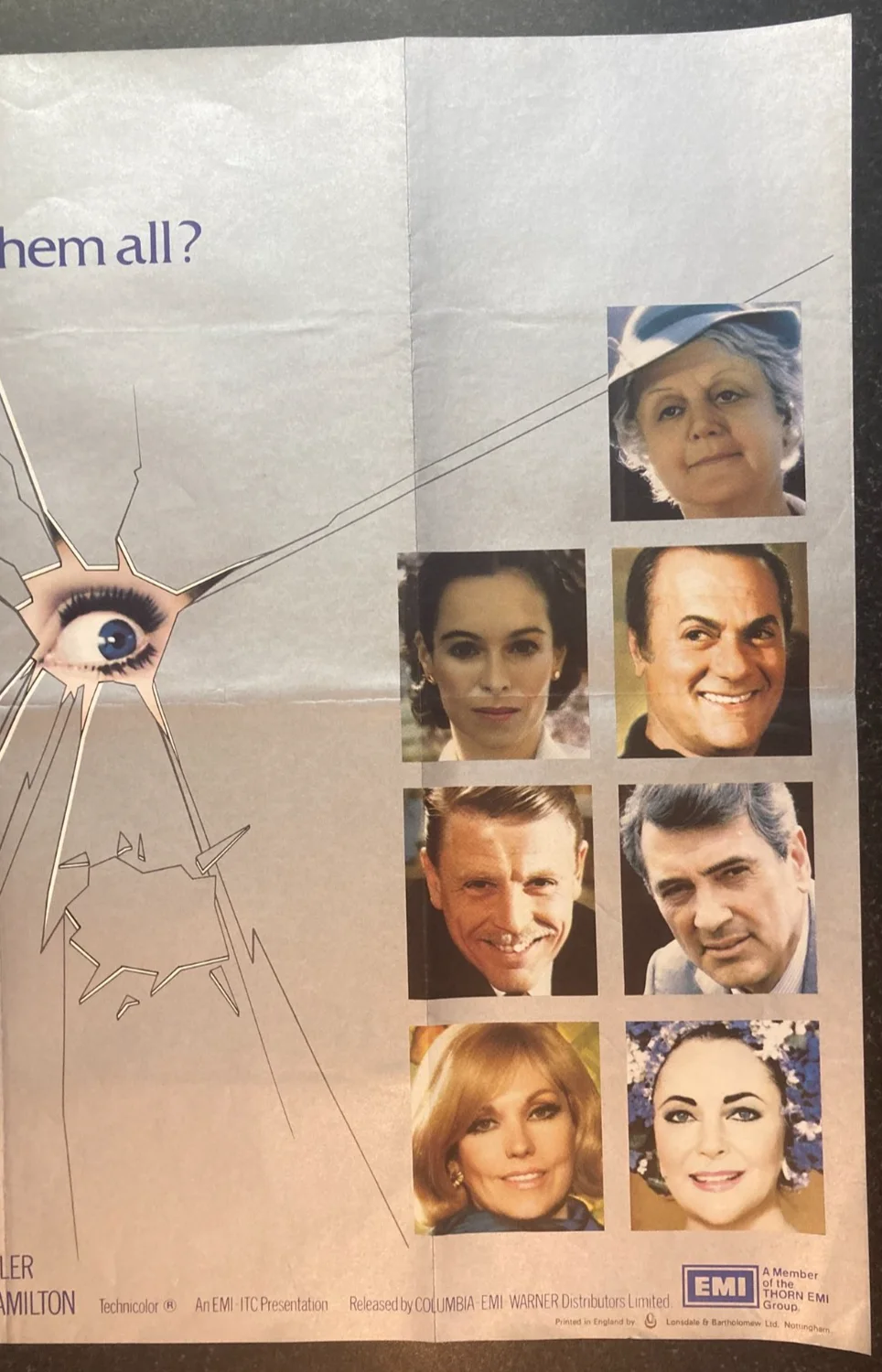 THE MIRROR CRACK'D 1980 Original Cinema UK Quad Movie POSTER Agatha Christie, изображение 5