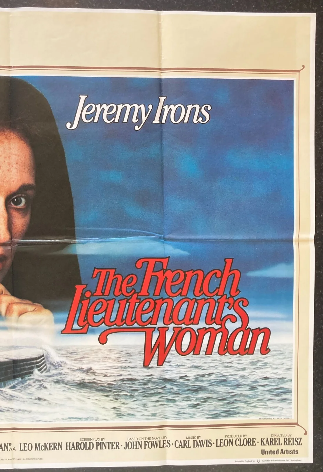 THE FRENCH LIEUTENANT'S WOMAN 1981 Original Cinema UK Quad Movie POSTER Streep, изображение 5