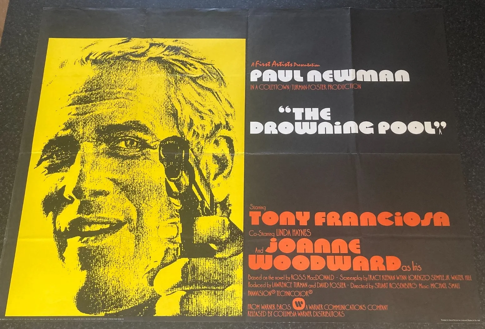 THE DROWNING POOL 1975 Original Cinema UK Quad Movie POSTER Paul Newman, изображение 2