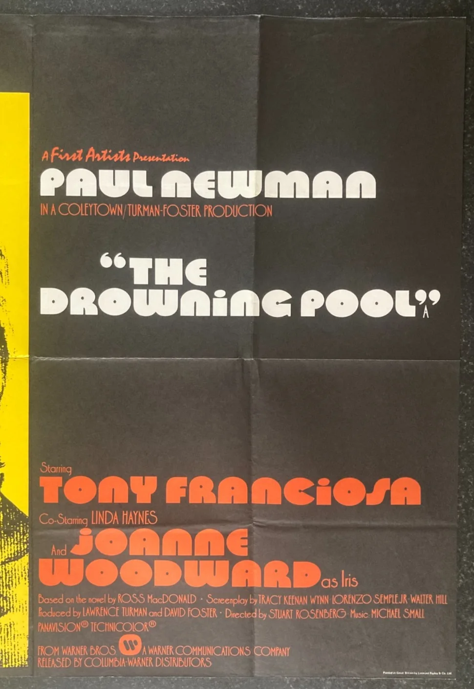 THE DROWNING POOL 1975 Original Cinema UK Quad Movie POSTER Paul Newman, изображение 4