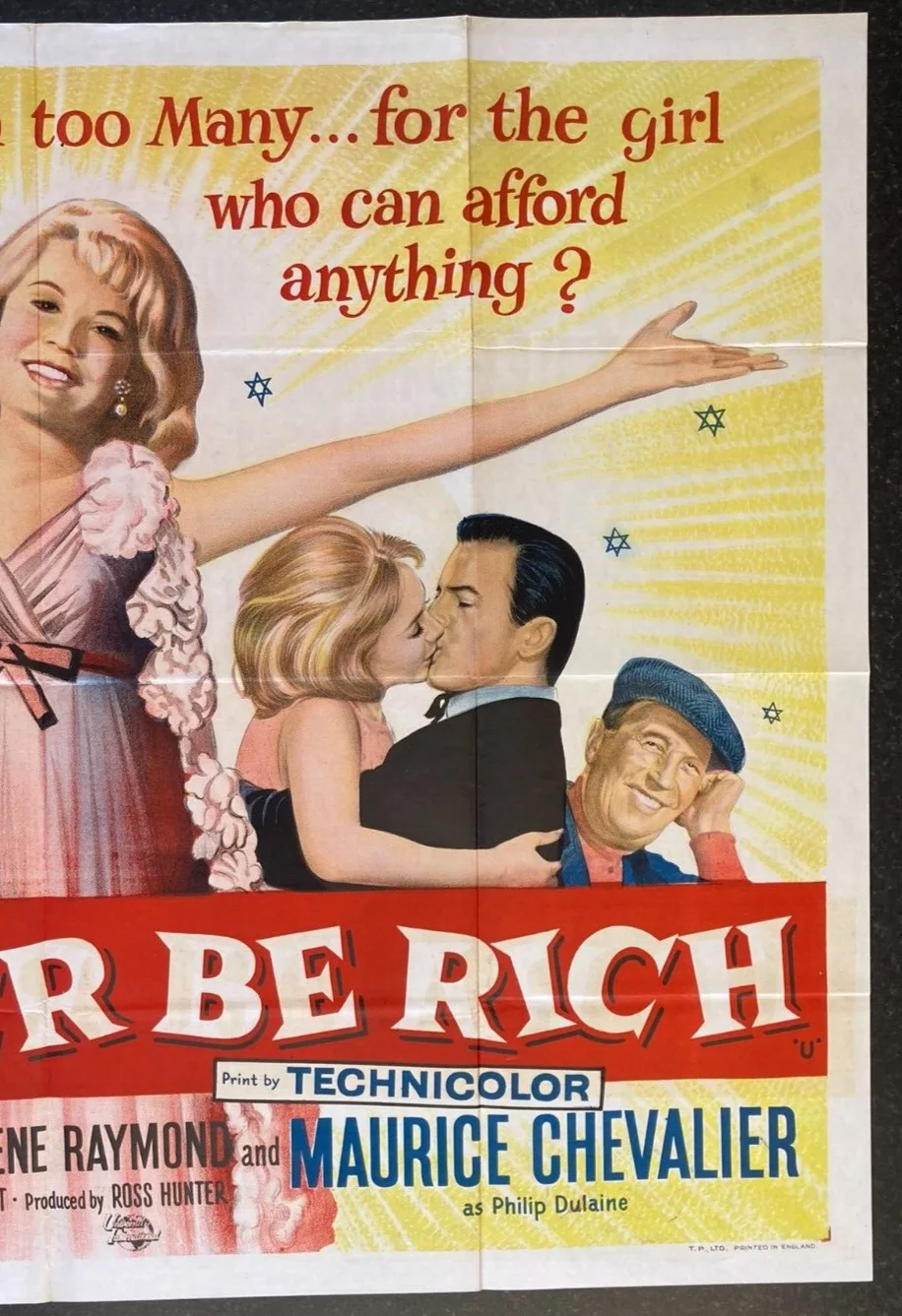 I'D RATHER BE RICH 1964 Original Cinema UK Quad Movie POSTER Sandra Dee, изображение 4