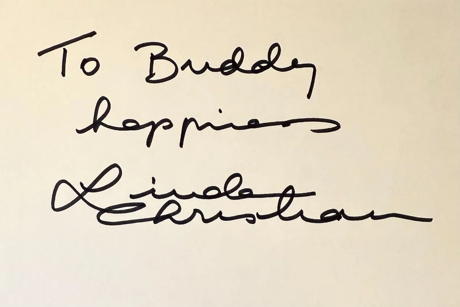Linda Christian — LINDA CHRISTIAN Signed Autographed 4x6 INDEX CARD The Devil's Hand Casino Royale