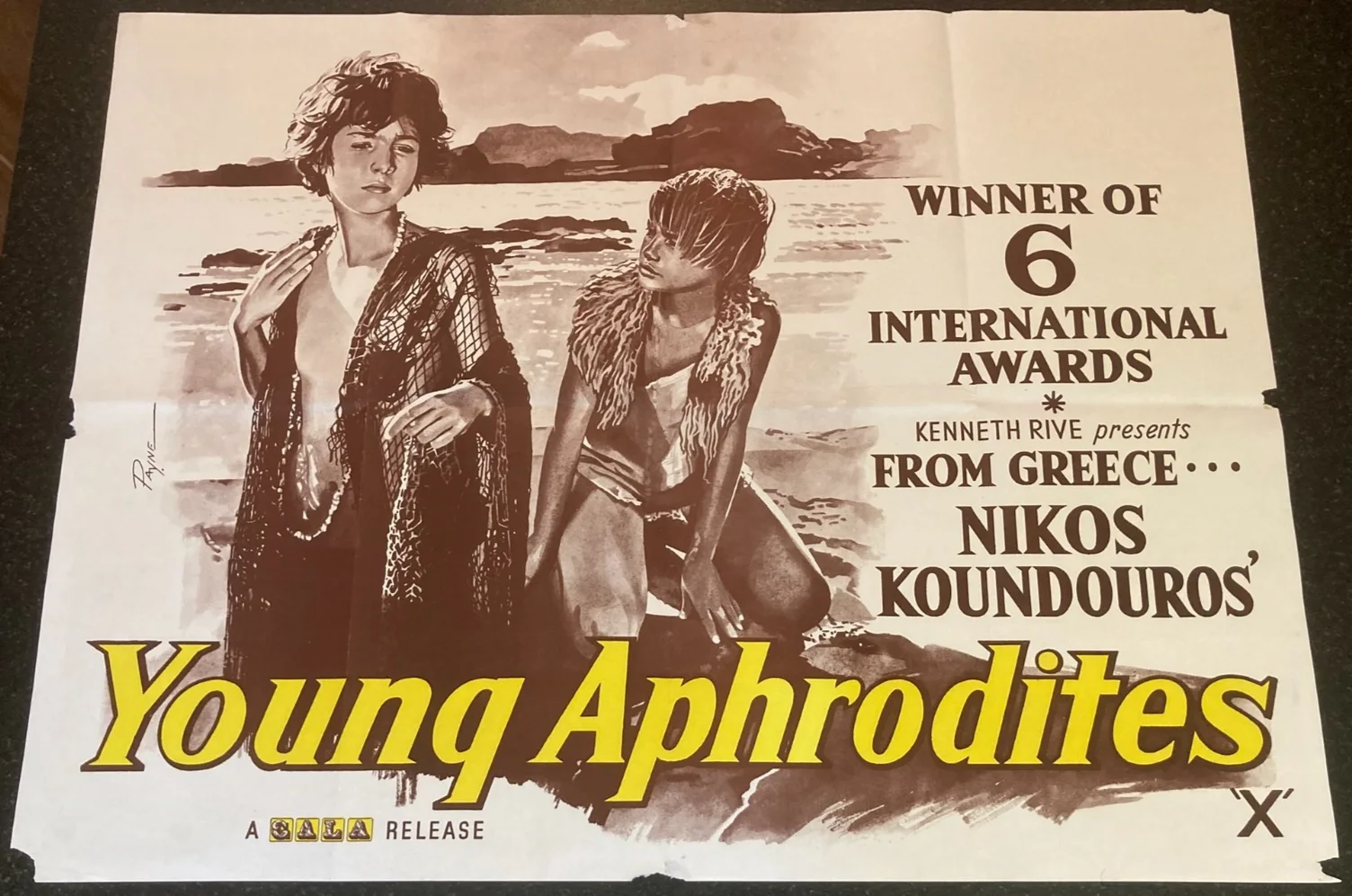 YOUNG APHRODITES 1963 Original Cinema UK Quad Movie POSTER GALA Greek Rare, изображение 2