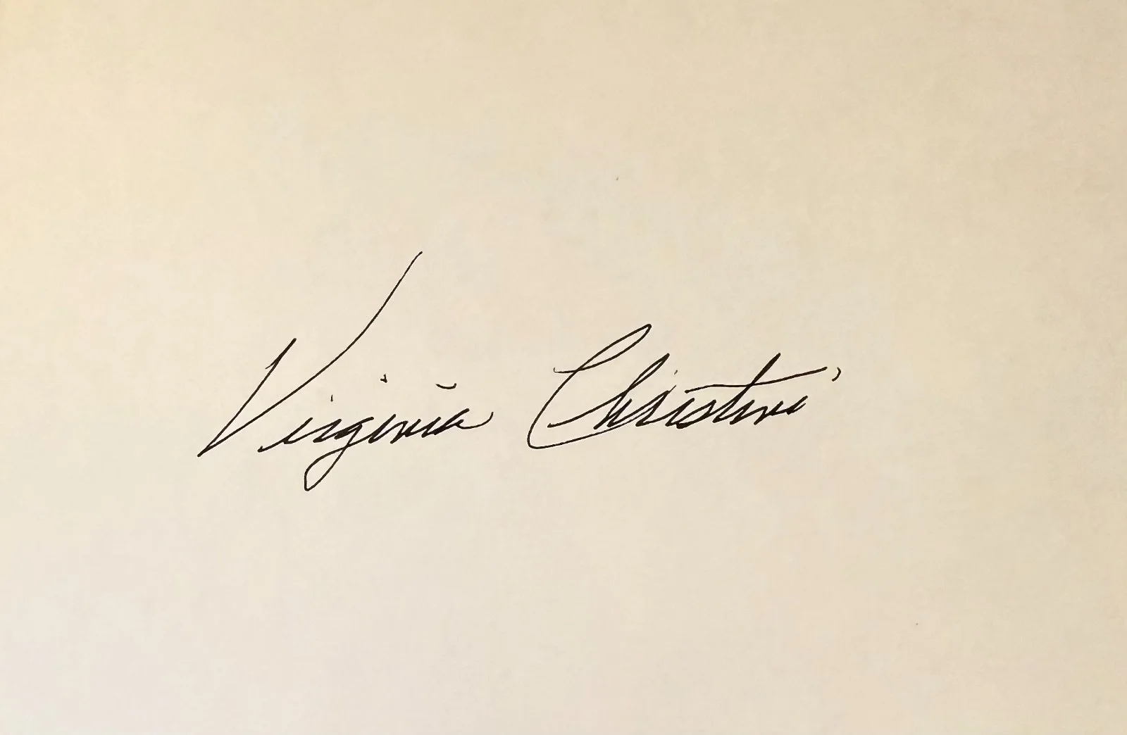 Virginia Christiine — VIRGINIA CHRISTINE Signed Autographed 4x6 INDEX CARD Nightmare The Mummy's Curse, изображение 3