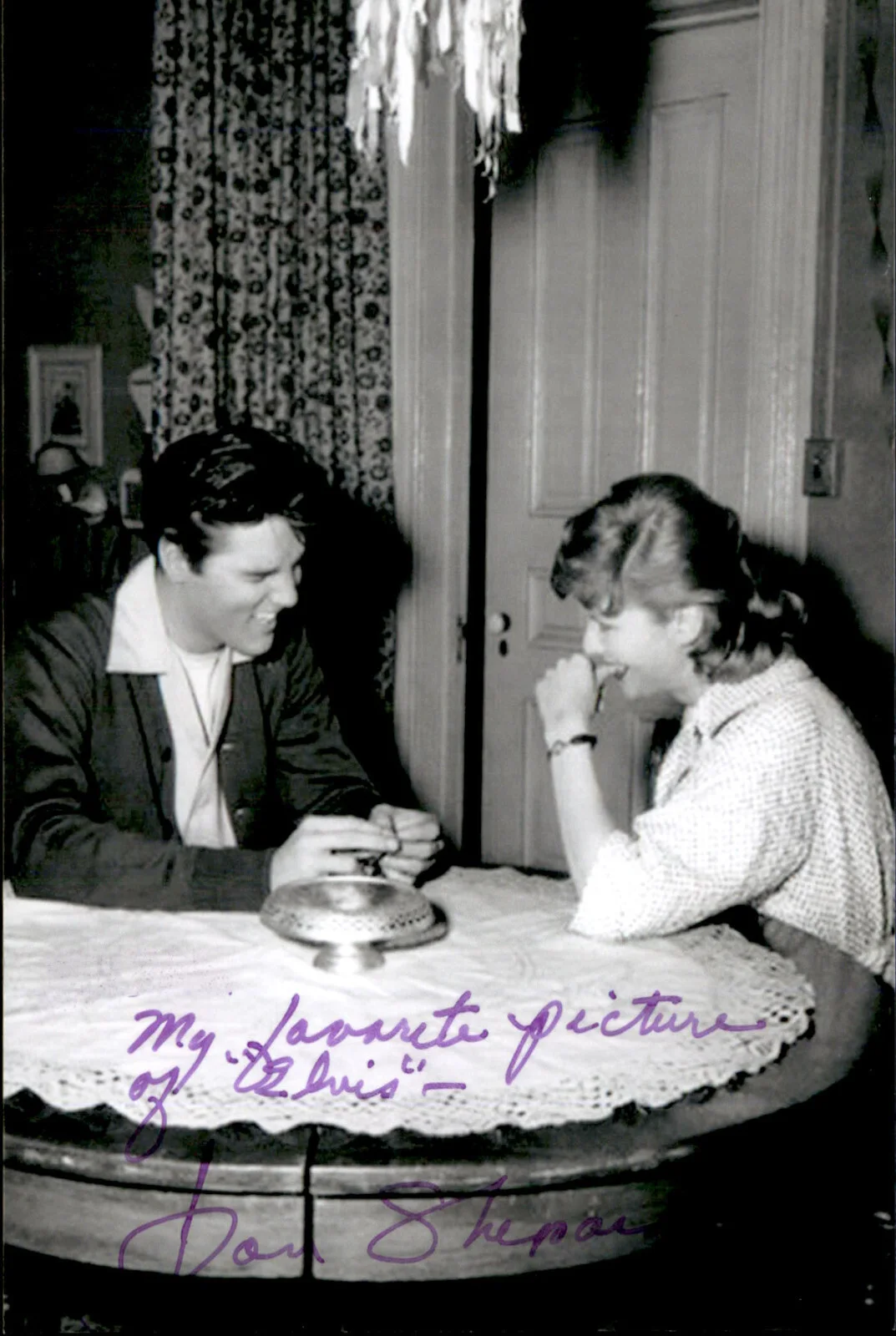 Jan Shepard — Jan Shepard Signed Autographed 4x6 Photo Actress / King Creole Elvis Presley #5